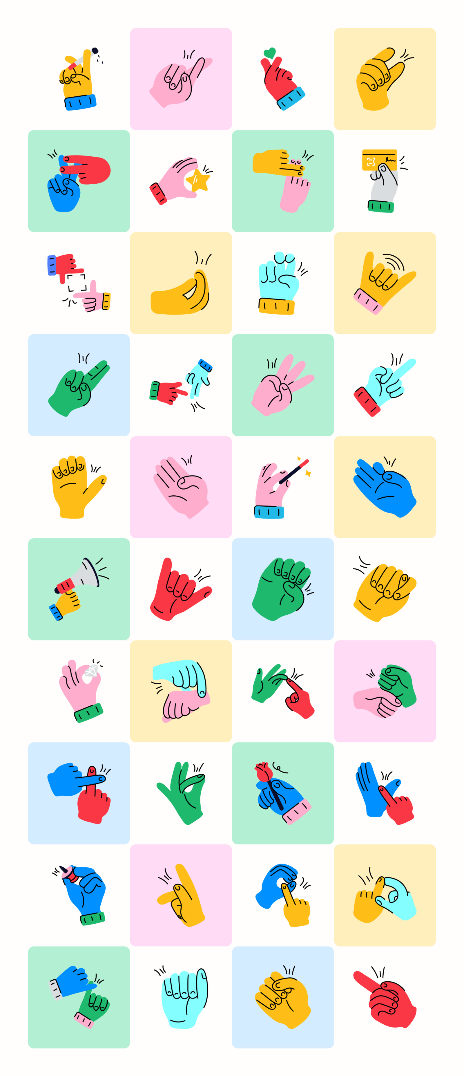 Animated Hand Icons