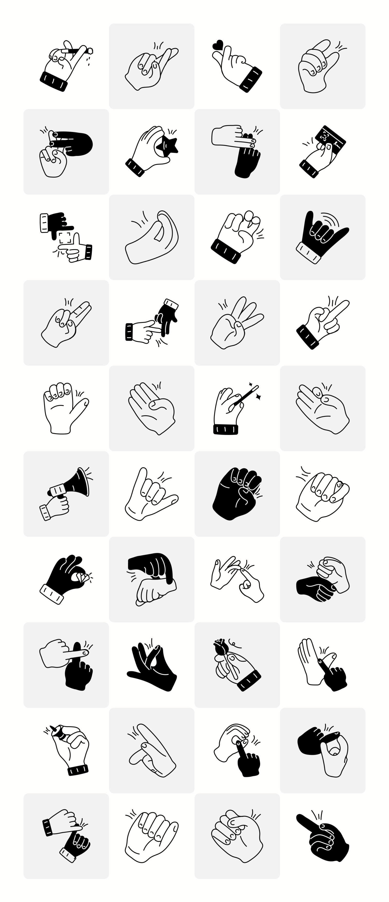 Animated Hand Icons