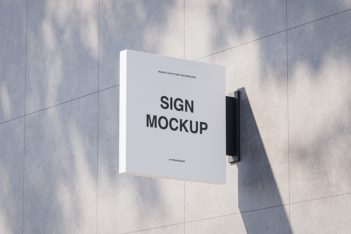 Shop Sign Mockup Set