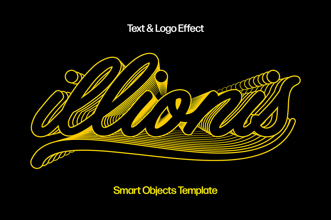 Lines Retro Text & Logo Effect Lines Retro Text & Logo Effect