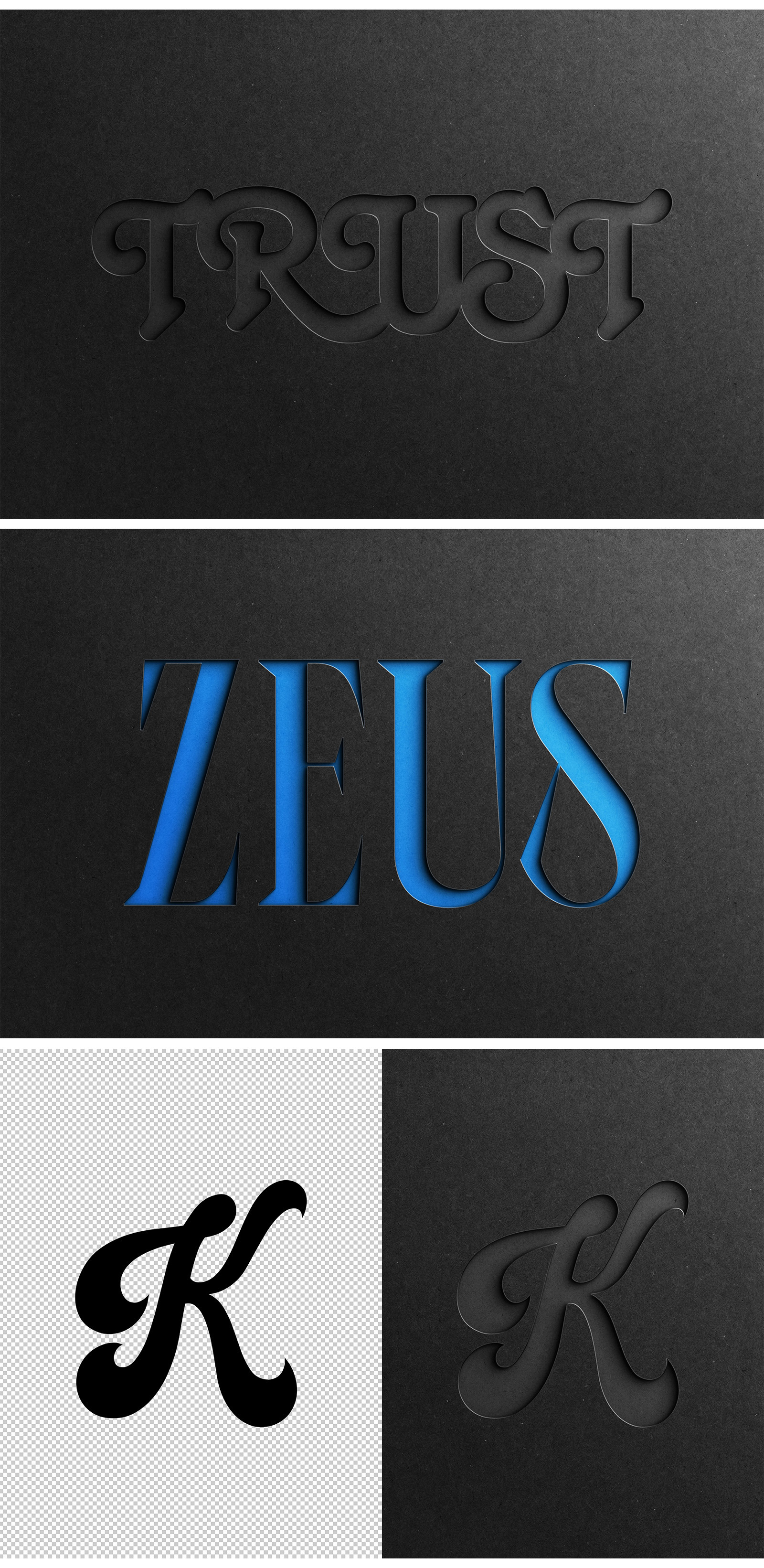 Gradient Cut Out Text & Logo Effect Gradient Cut Out Text & Logo Effect