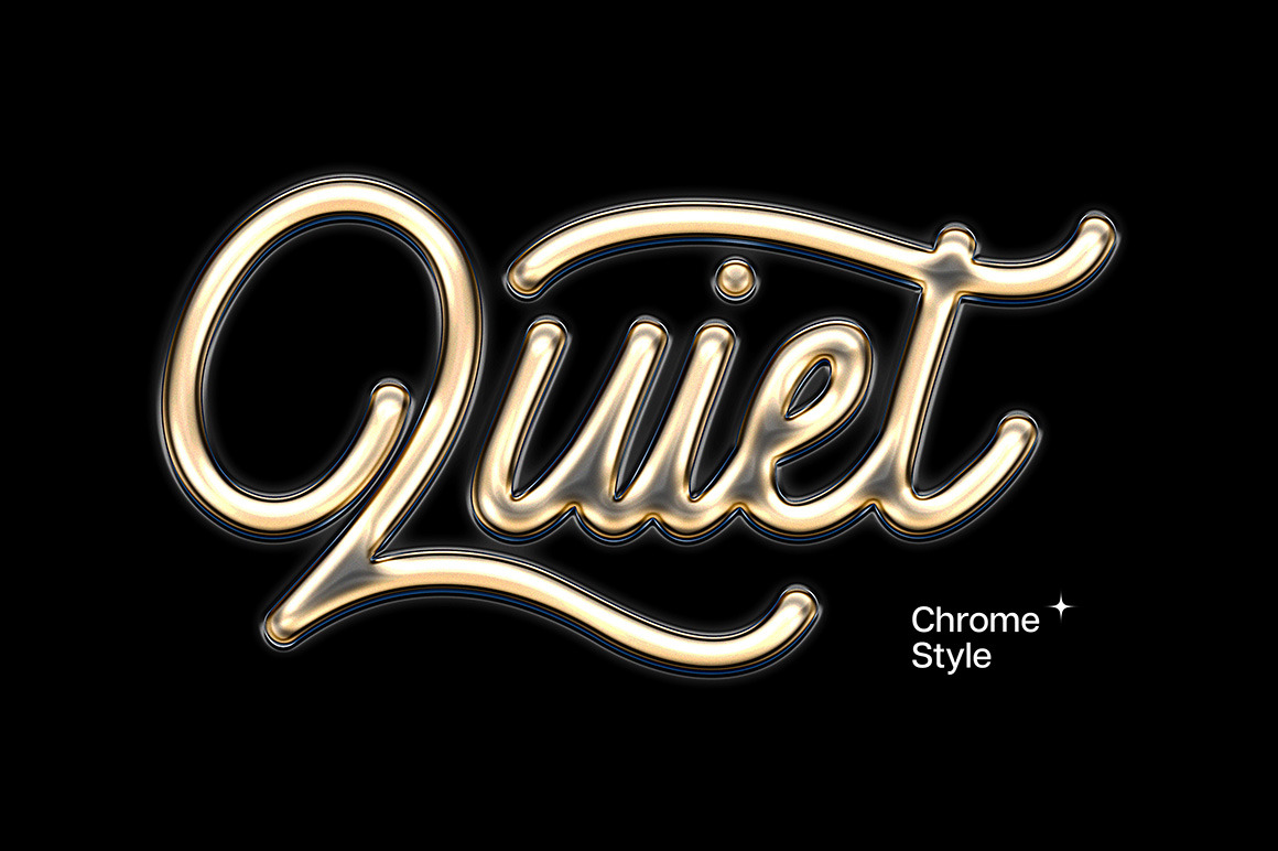 Golden Chrome Logo Mockup Golden Chrome Logo Mockup