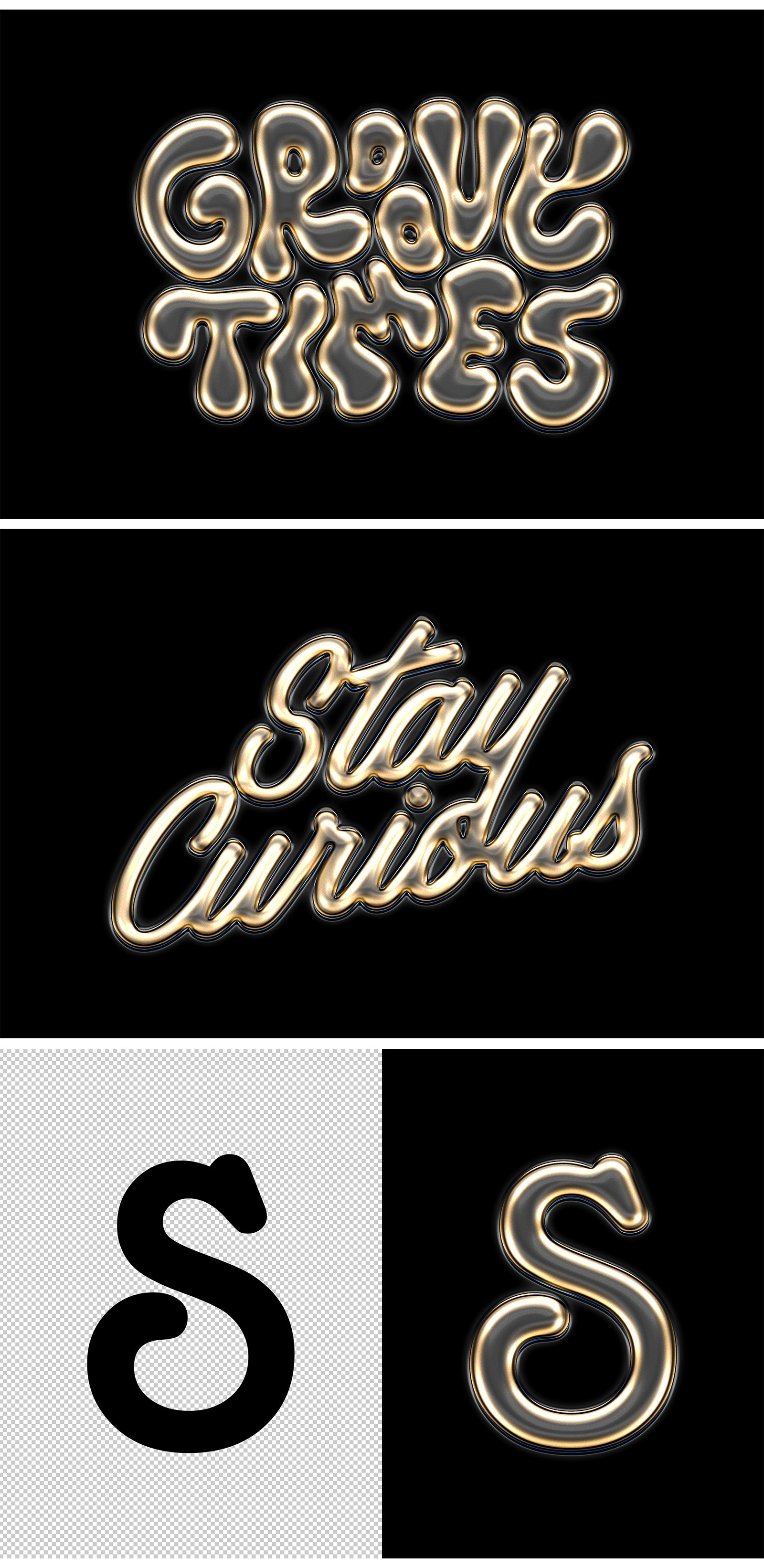 Golden Chrome Logo Mockup Golden Chrome Logo Mockup
