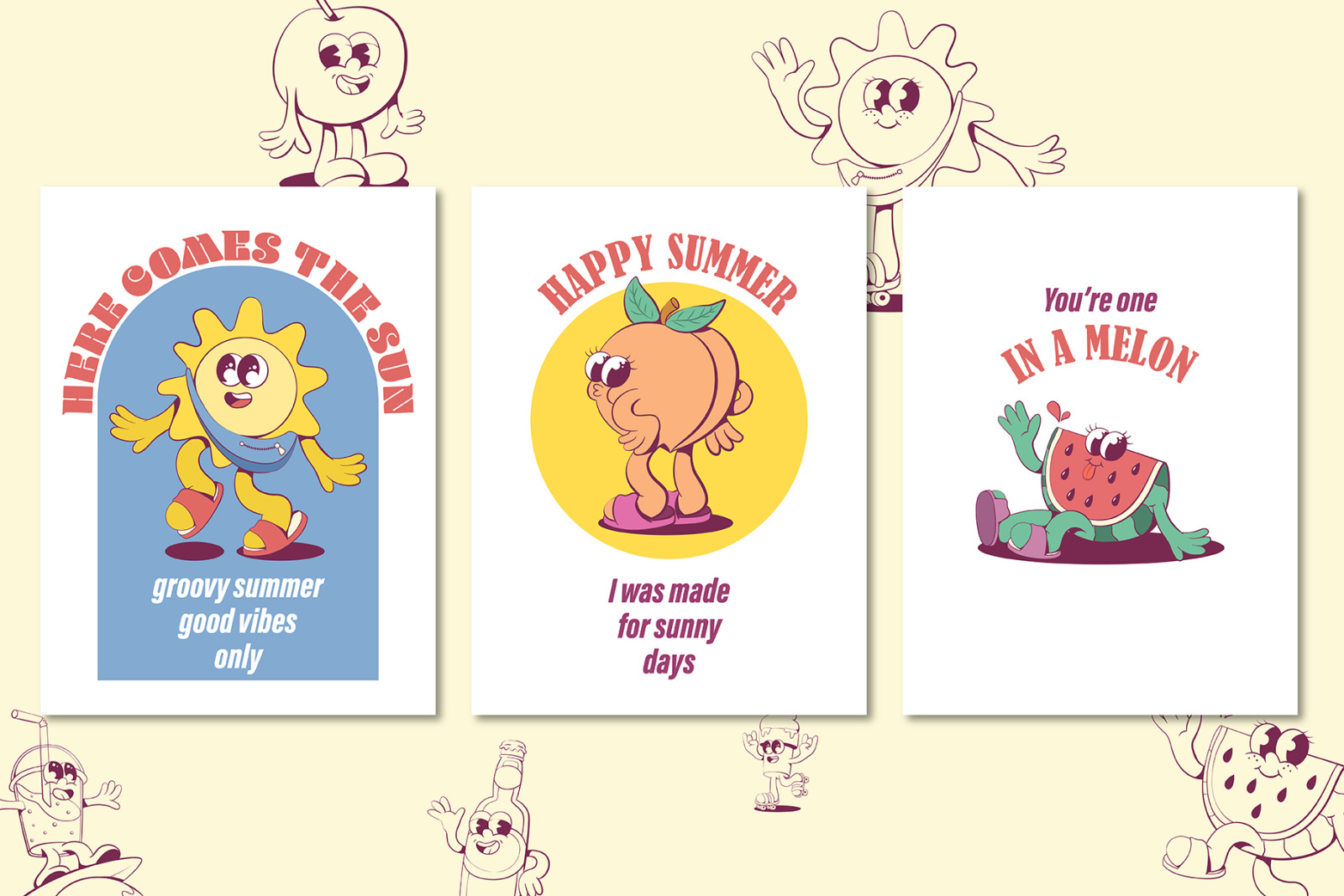 Groovy Summer Mascots Groovy Summer Mascots