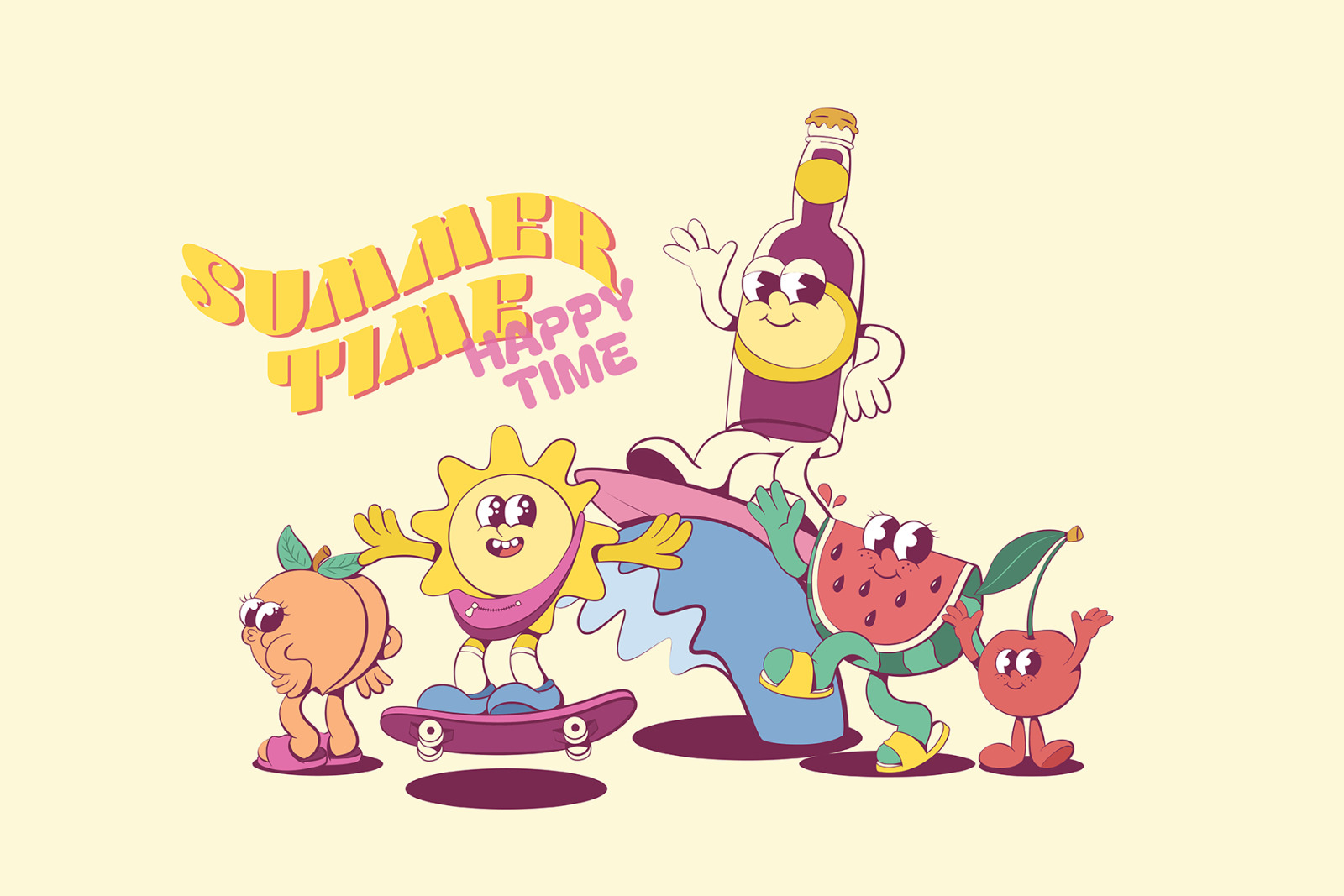 Groovy Summer Mascots