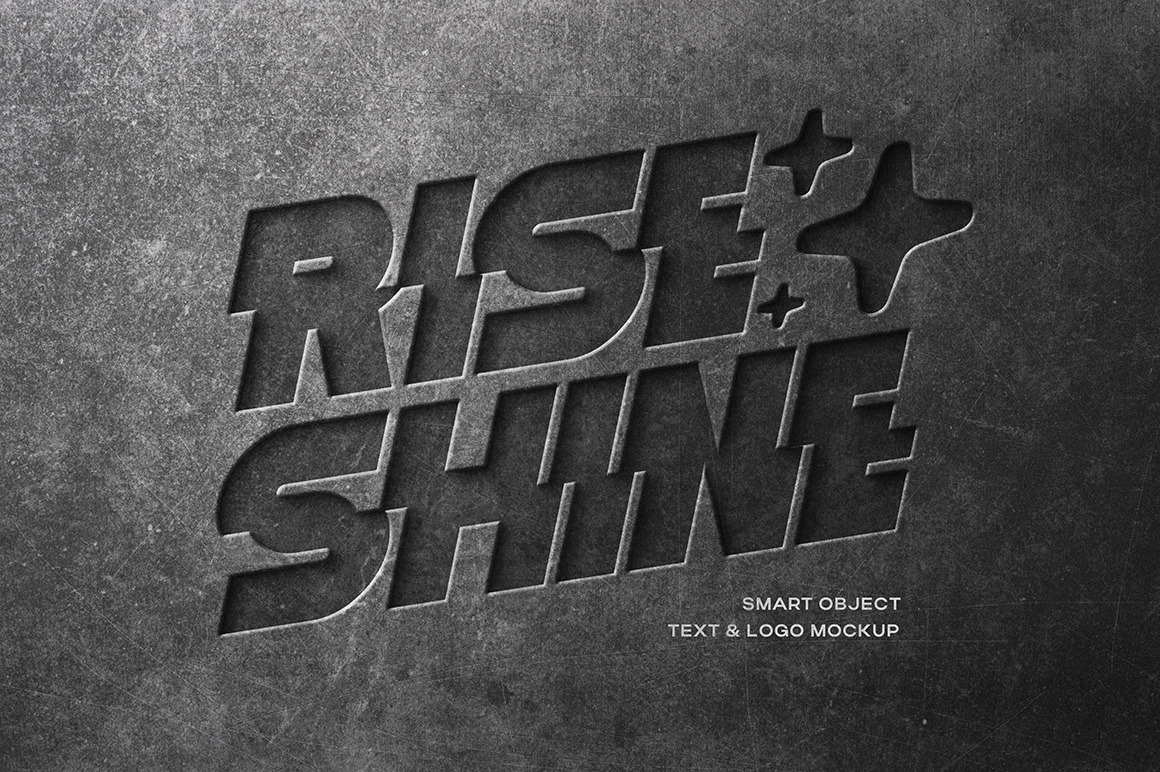 Concrete Text & Logo Mockup Concrete Text & Logo Mockup