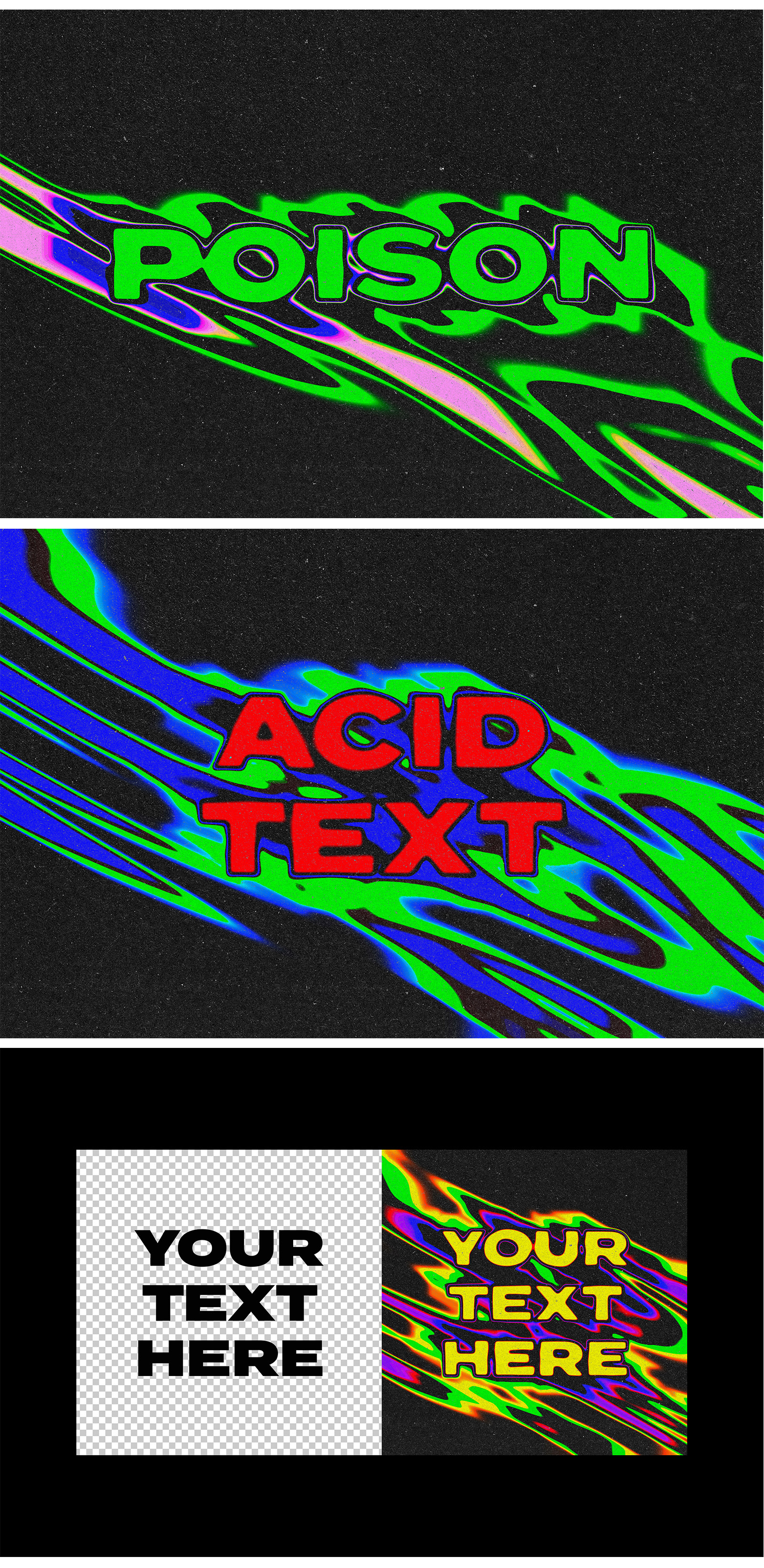 Trippy Acid Text Effect