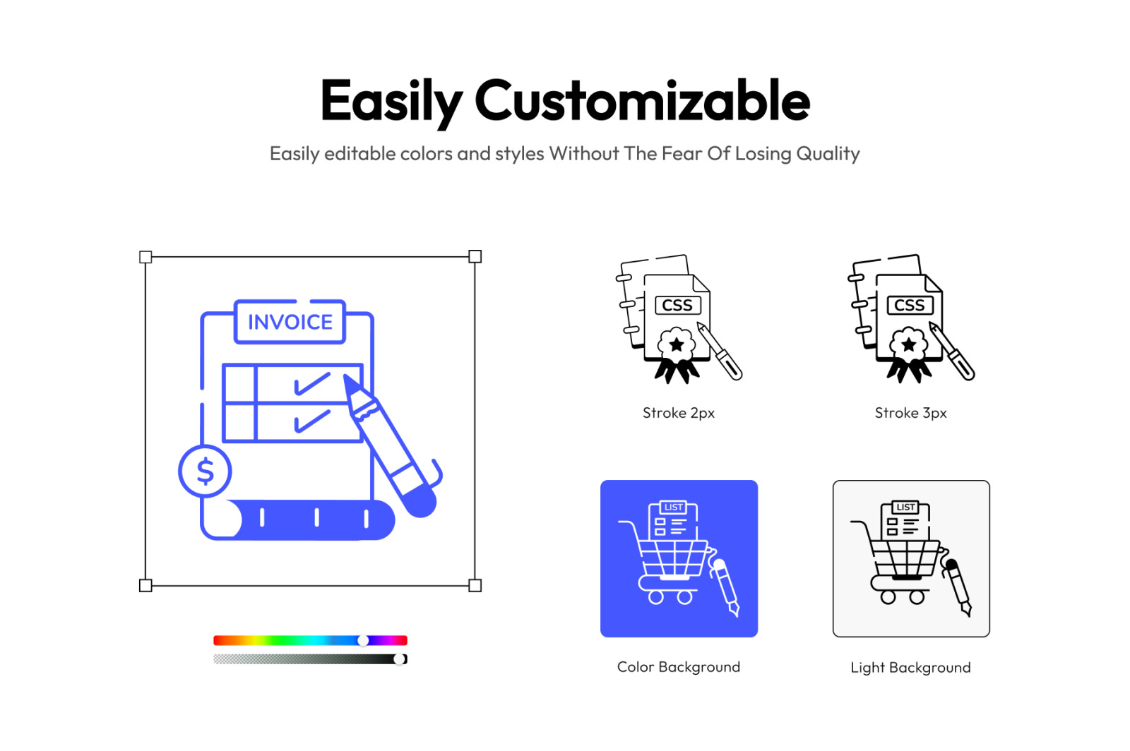 Animated Text and Writing Icons