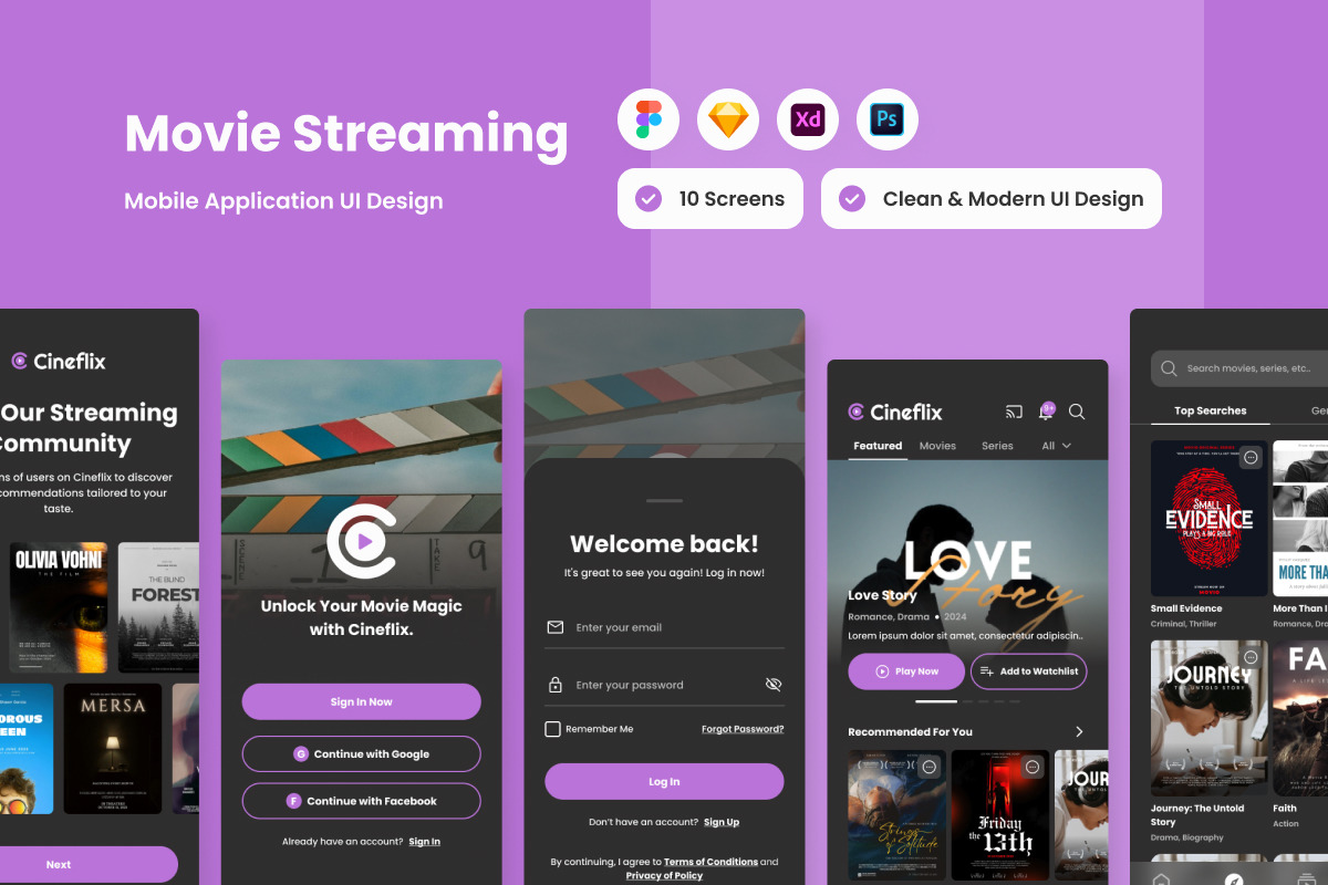 Cineflix - Movie Streaming Mobile App Cineflix - Movie Streaming Mobile App