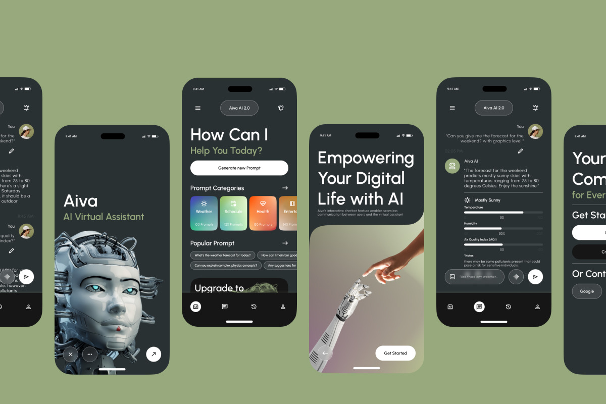 Aiva - AI Chatbot Mobile App Aiva - AI Chatbot Mobile App