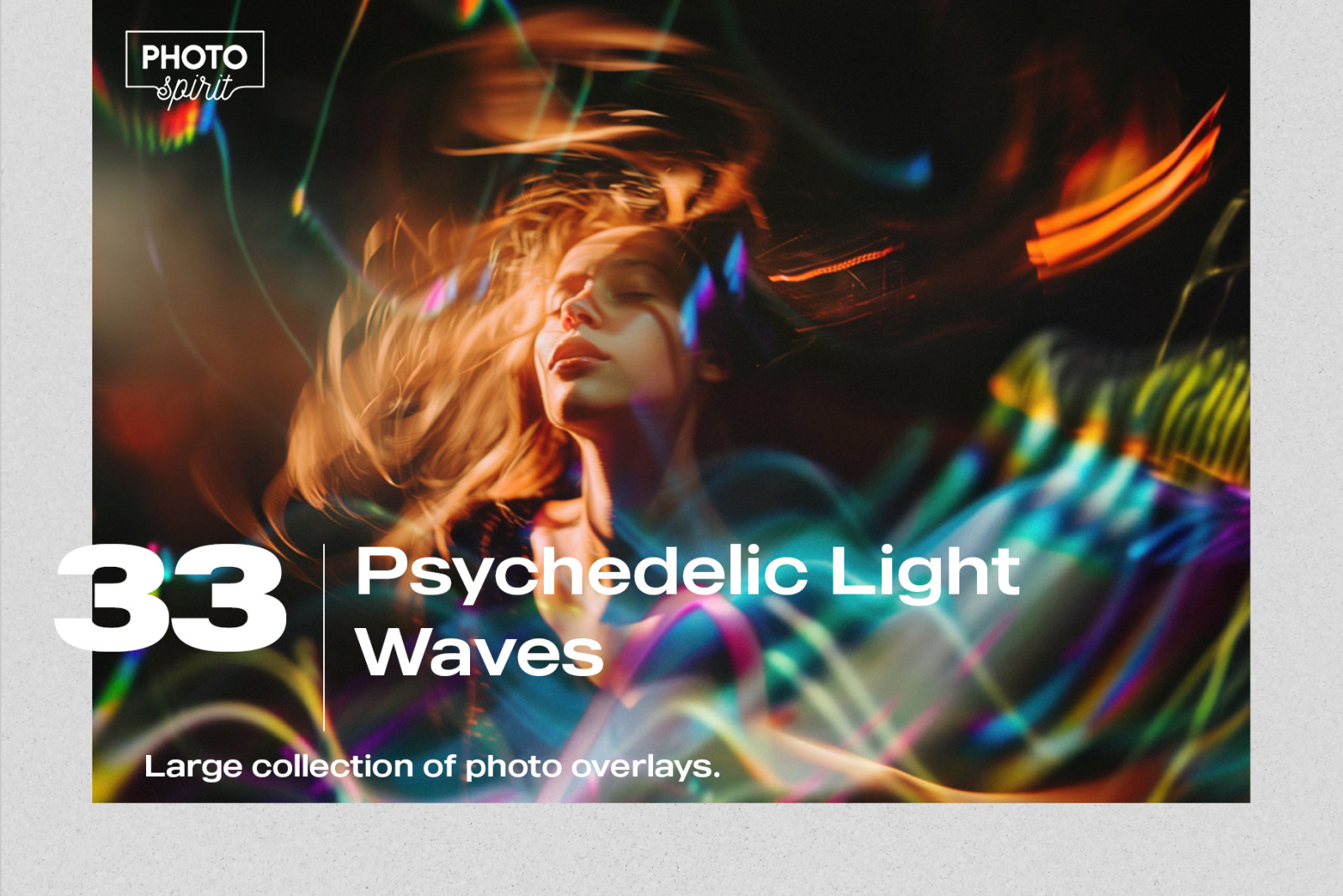 33 Psychedelic Light Waves Effect Photo Overlays