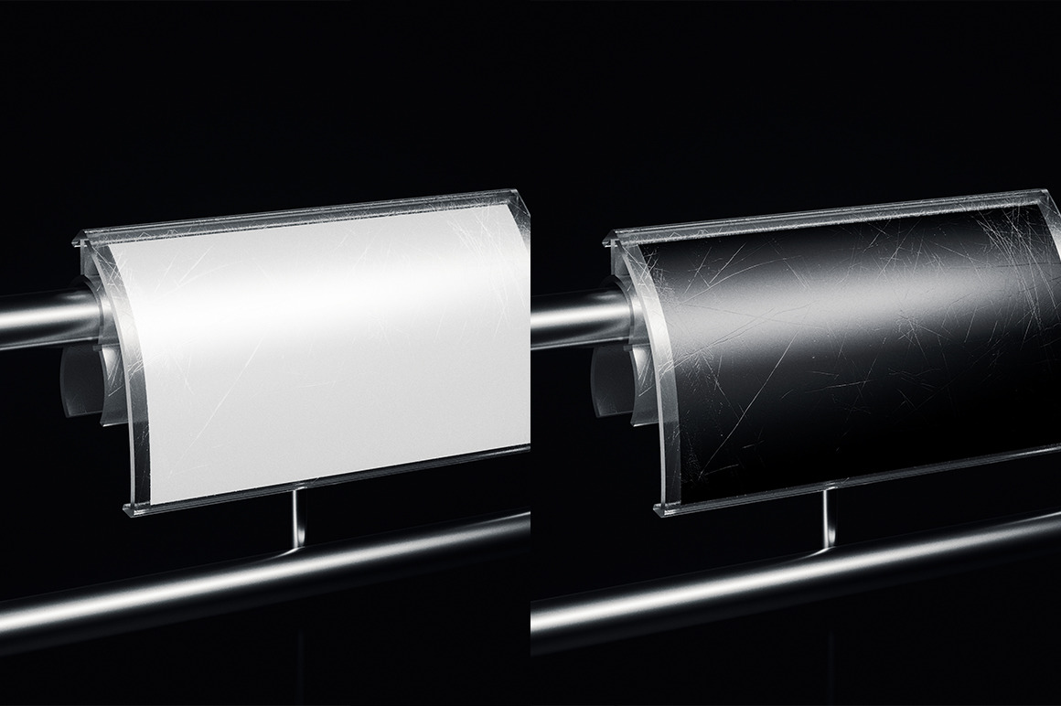 Plastic Store Label Holder Mockup Plastic Store Label Holder Mockup