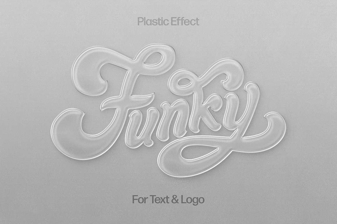 Minimalistic Plastic Text &amp; Logo Effect