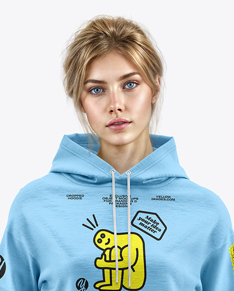 Woman in a Hoodie Mockup