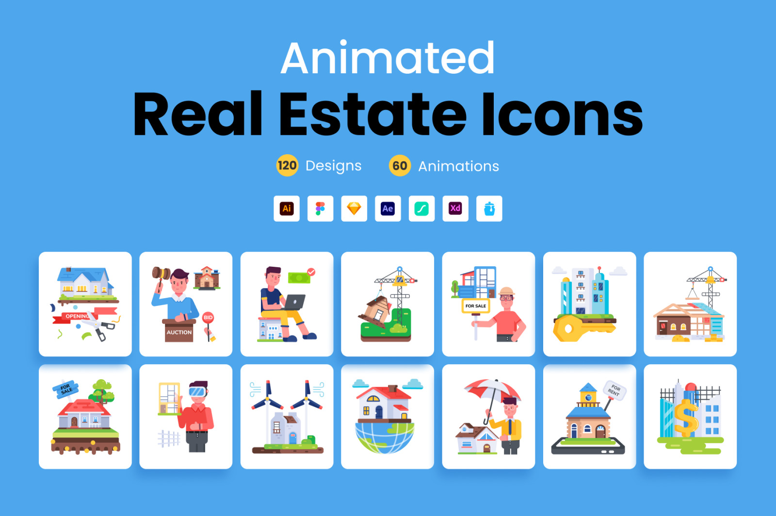 Animated Real Estate Icons