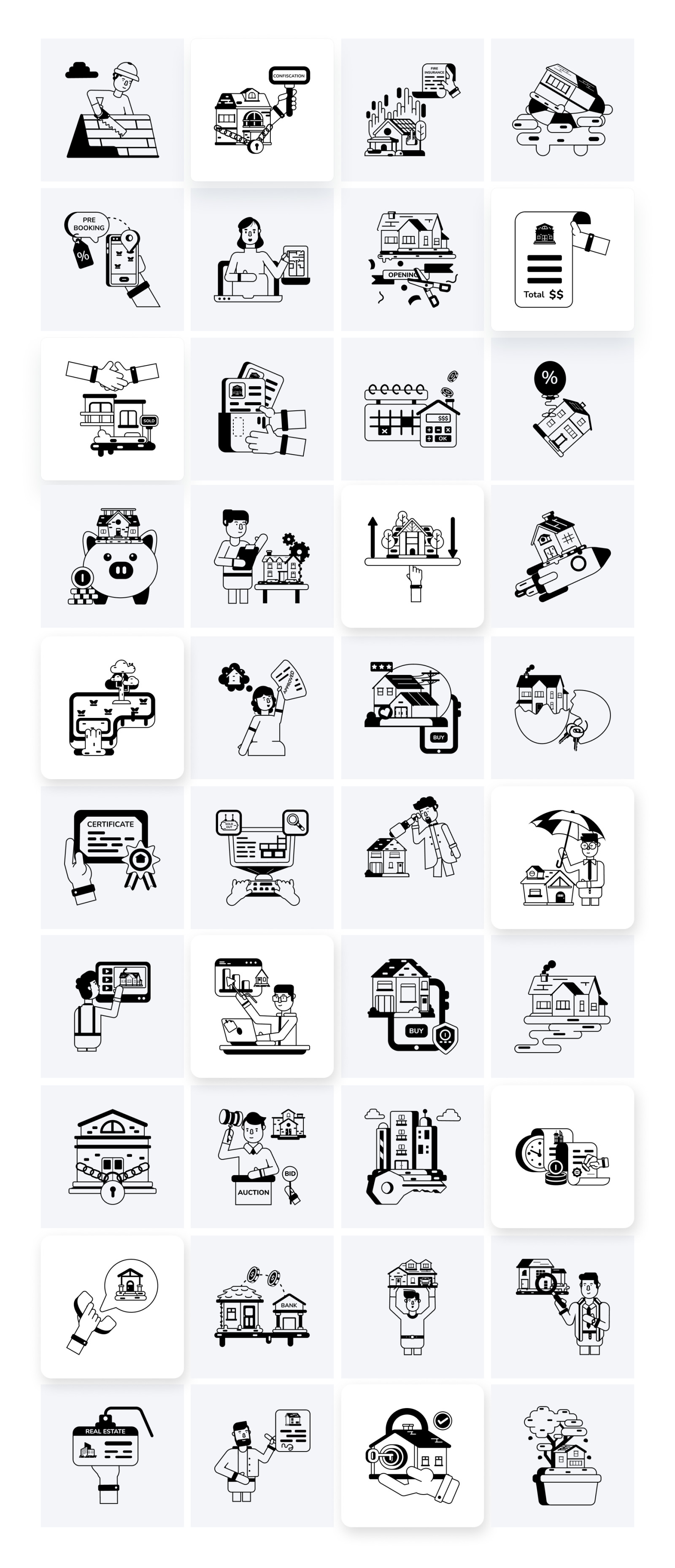 Animated Real Estate Icons