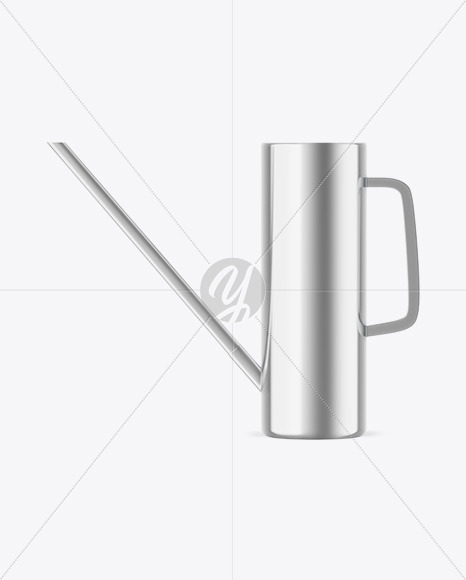 Metallic Watering Can Mockup