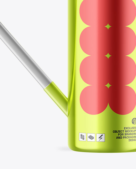 Metallic Watering Can Mockup