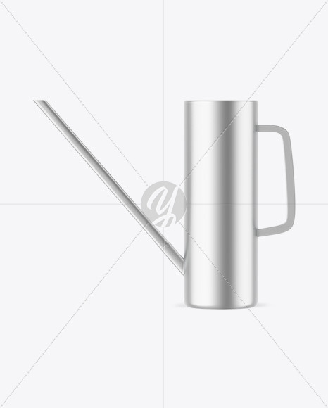 Matte Metallic Watering Can Mockup