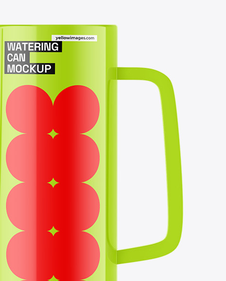 Glossy Watering Can Mockup