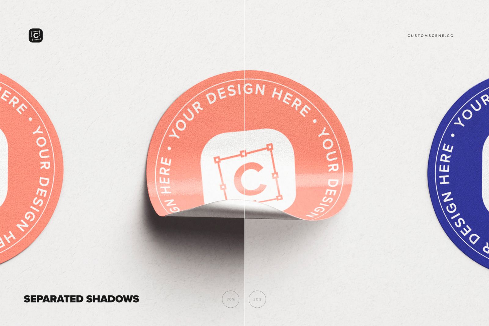 Diagonal Layout Round Stickers Diagonal Layout Round Stickers