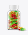 Plastic Bottle with Gummies Mockup