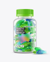 Plastic Bottle with Gummies Mockup