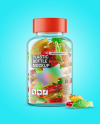 Plastic Bottle with Gummies Mockup