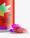 Plastic Bottle with Gummies Mockup