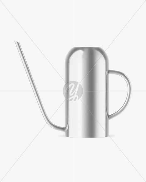 Metallic Watering Can Mockup