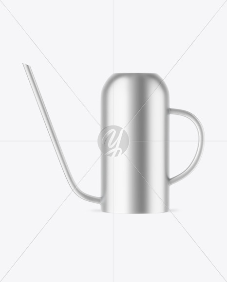 Matte Metallic Watering Can Mockup