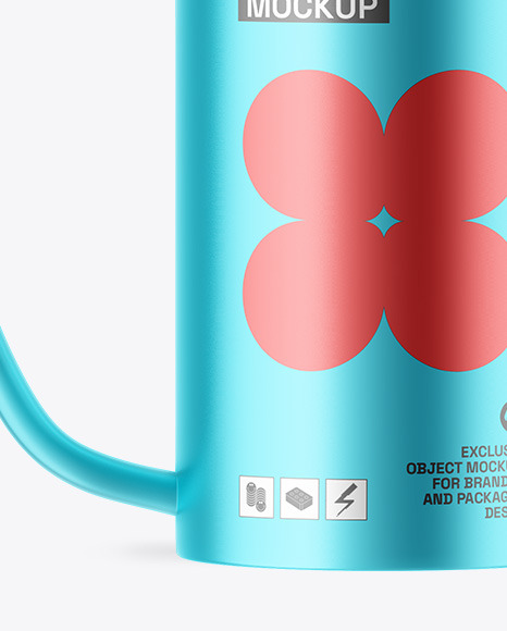 Matte Metallic Watering Can Mockup