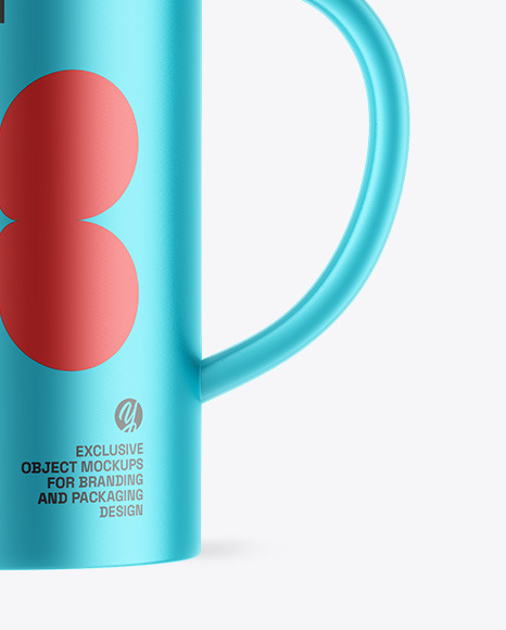 Matte Metallic Watering Can Mockup