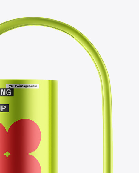 Metallic Watering Can Mockup