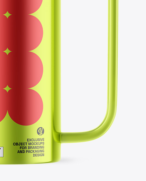 Metallic Watering Can Mockup