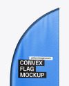 Convex Flag with Metallic Base Mockup