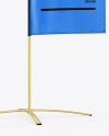 Convex Flag with Metallic Base Mockup