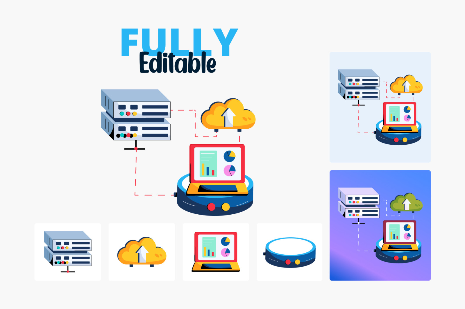 Animated Data Center Icons