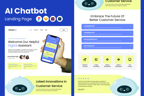 Smart - AI Chatbot Landing Page V1 - Development services