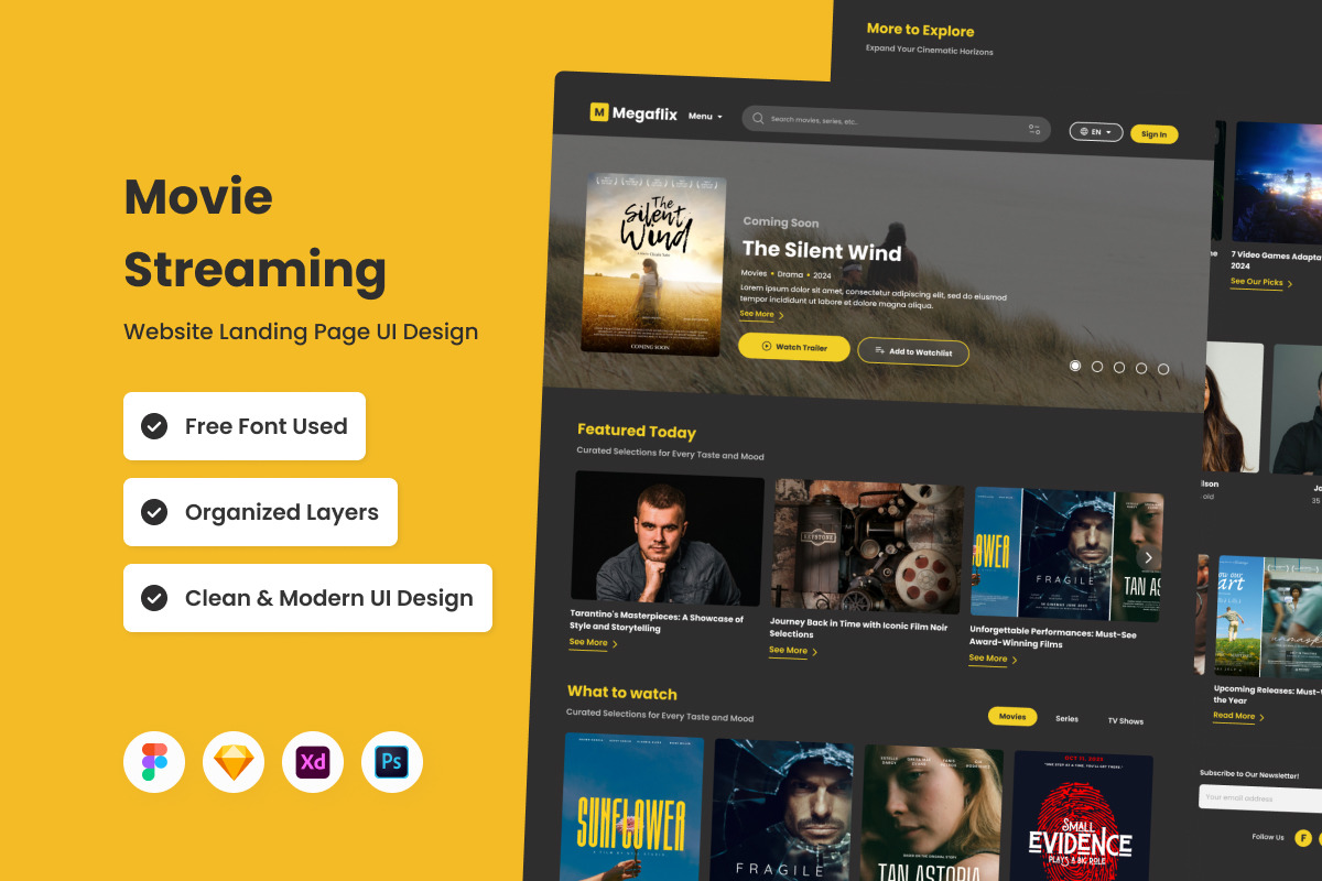 Megaflix - Movie Streaming Landing Page V1