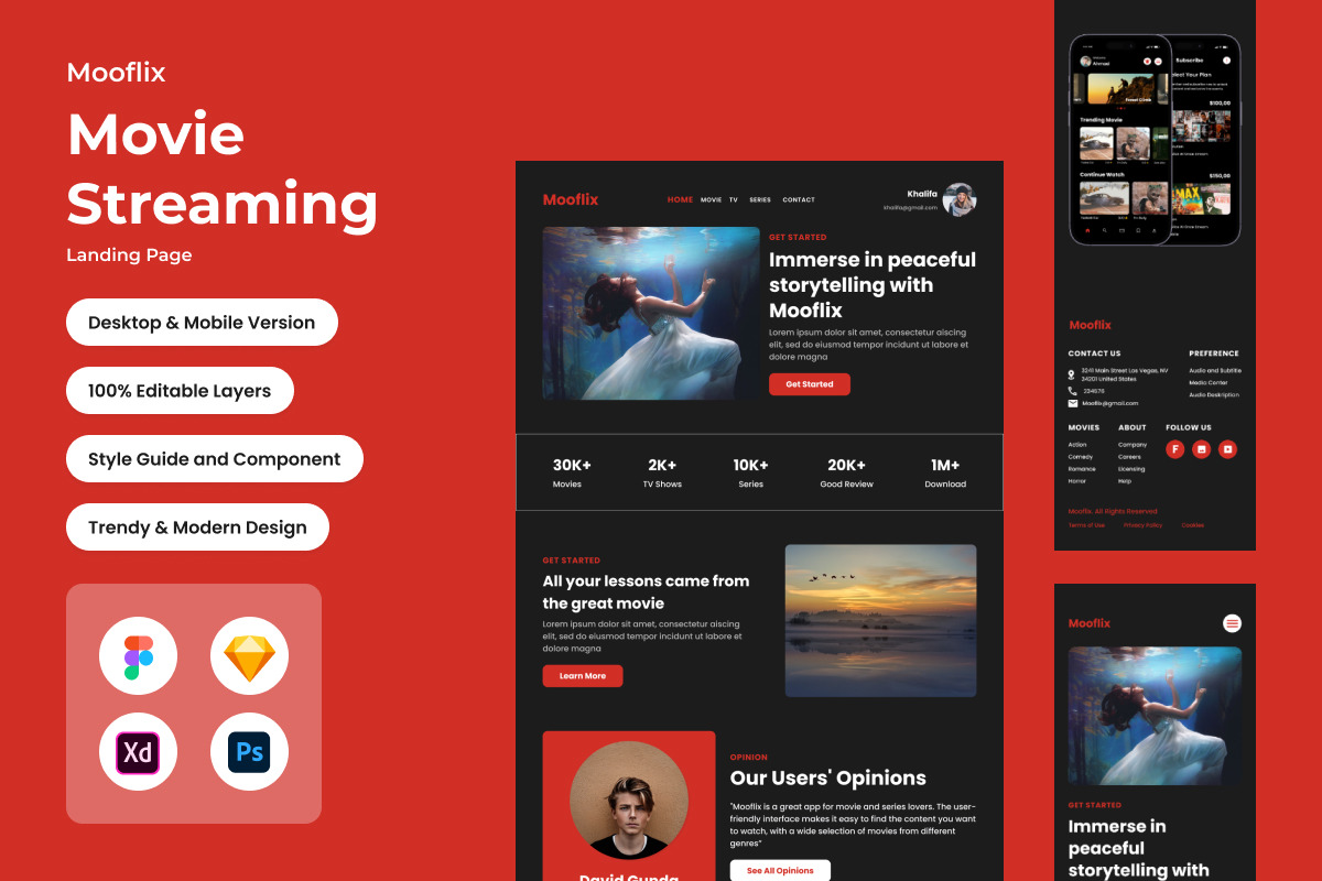 Mooflix - Movie Streaming Landing Page V1 Mooflix - Movie Streaming Landing Page V1
