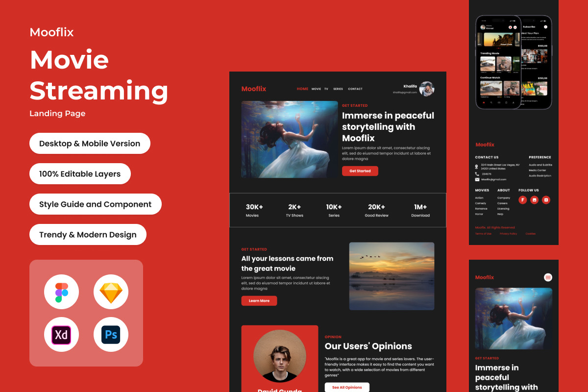 Mooflix - Movie Streaming Landing Page V1