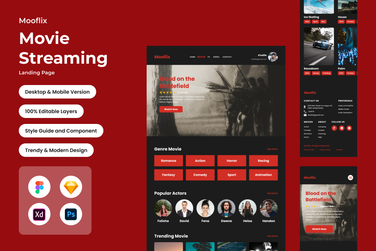 Mooflix - Movie Streaming Landing Page V2