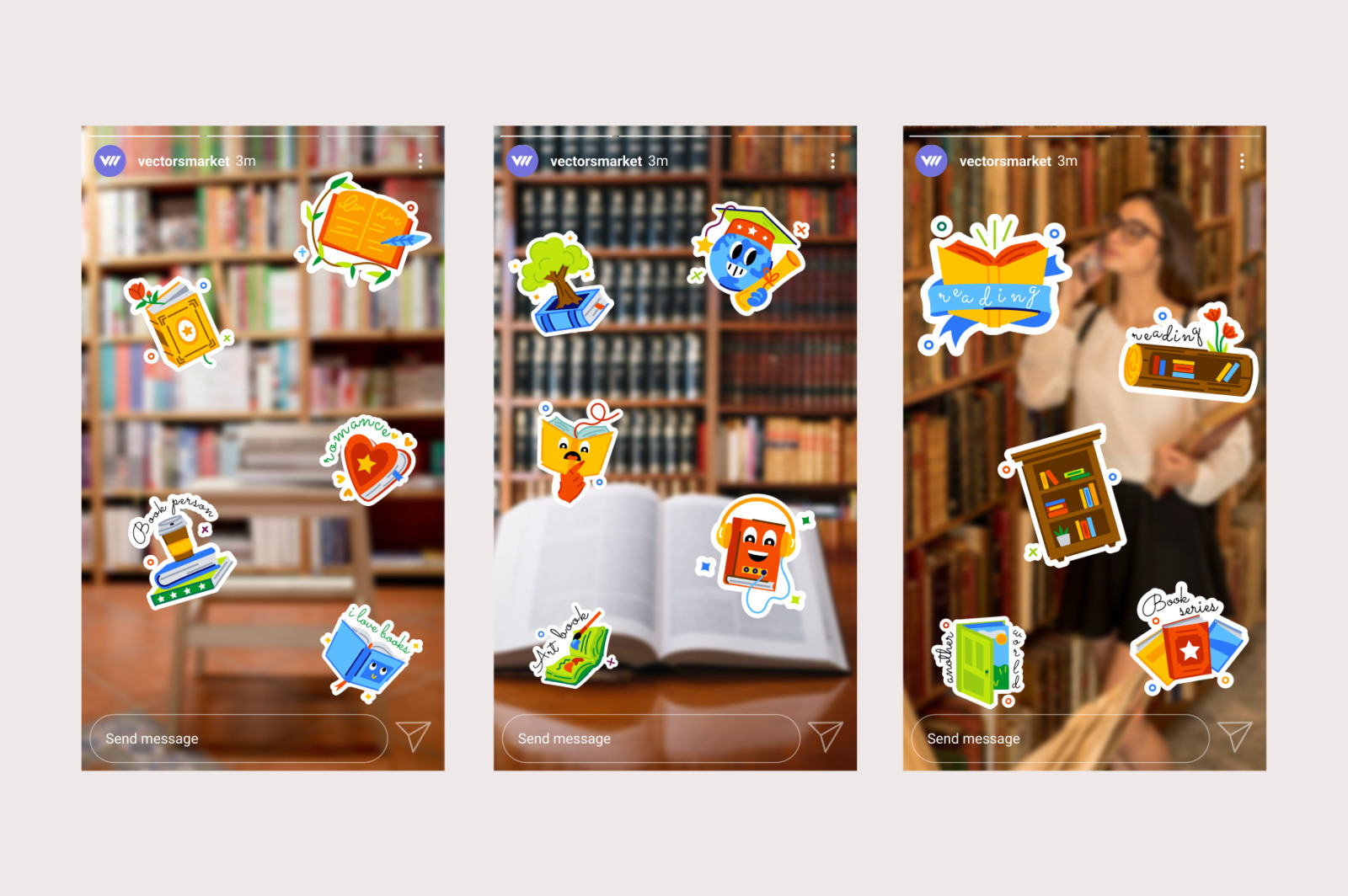 Animated Library Stickers