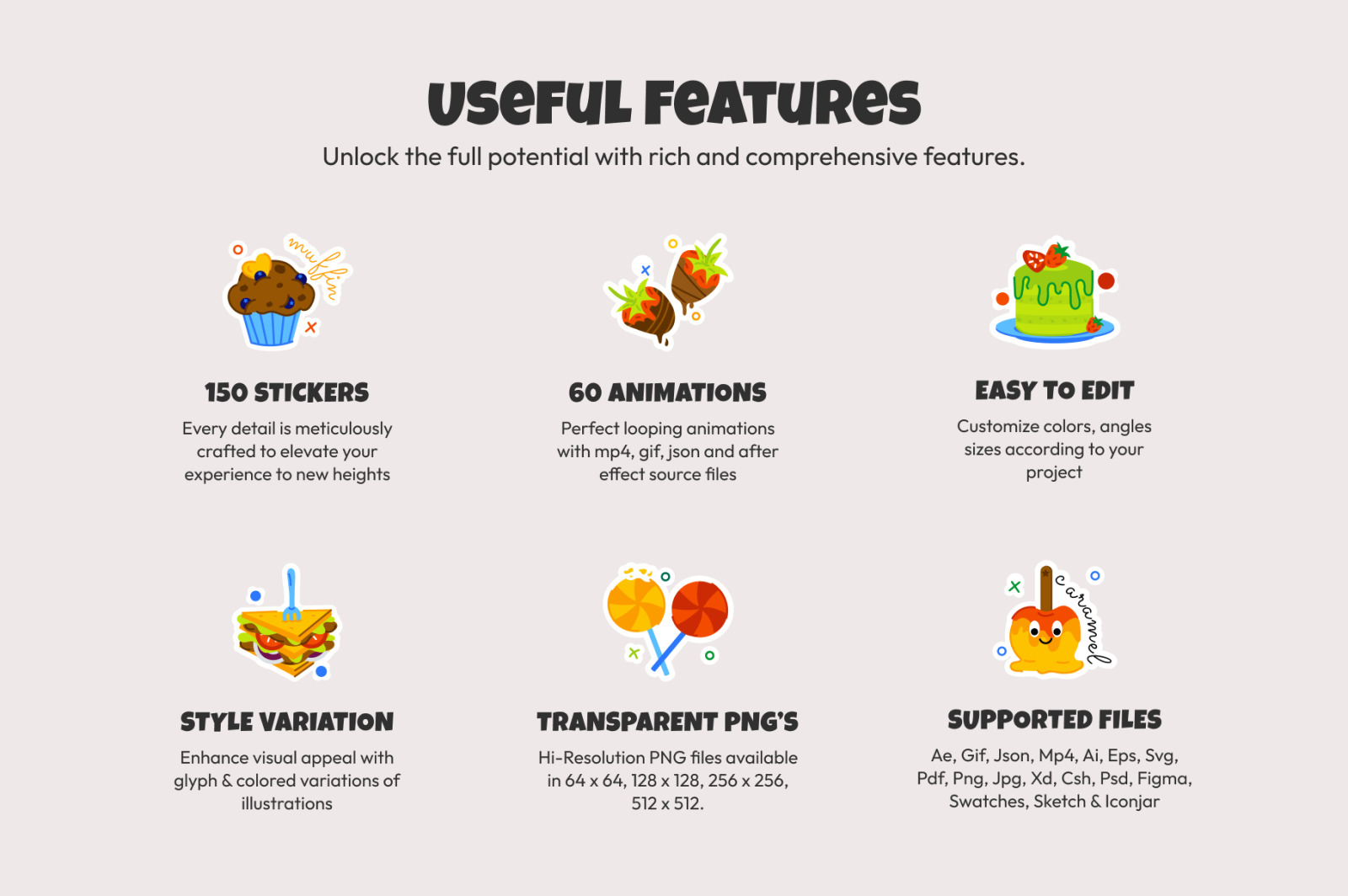 Animated Food Stickers Animated Food Stickers