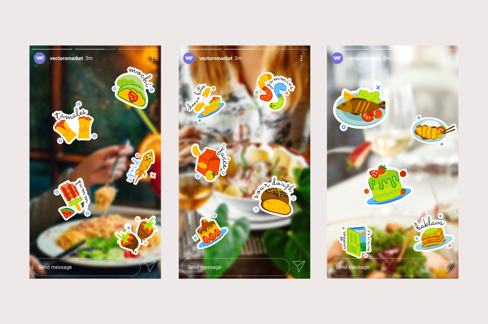 Animated Food Stickers