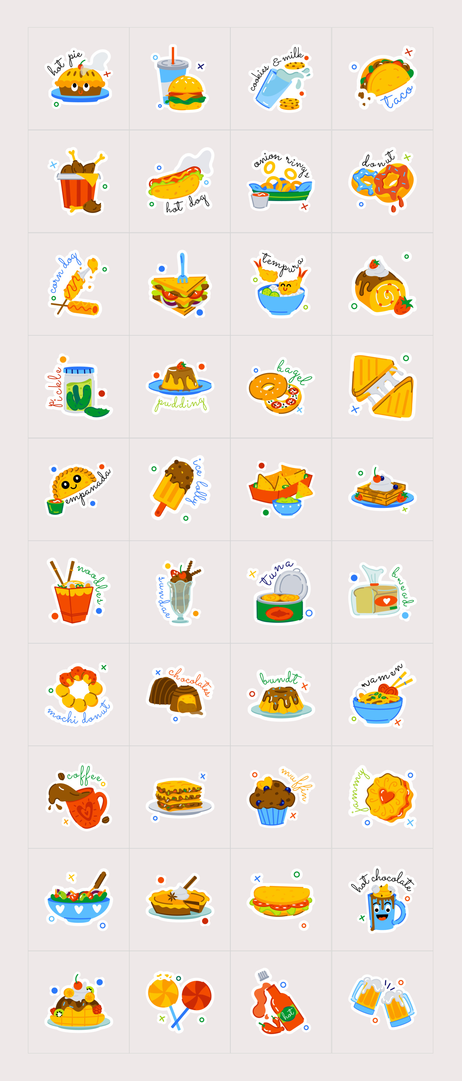 Animated Food Stickers