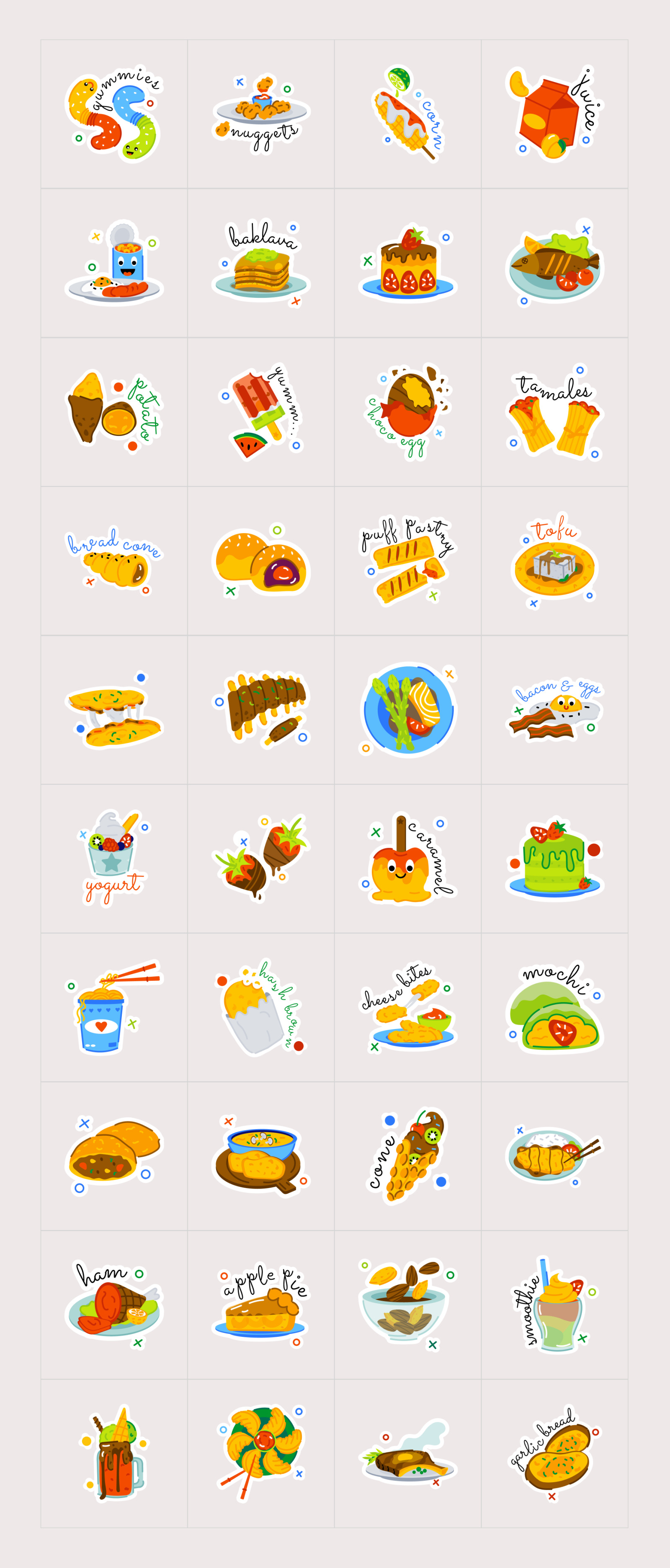 Animated Food Stickers