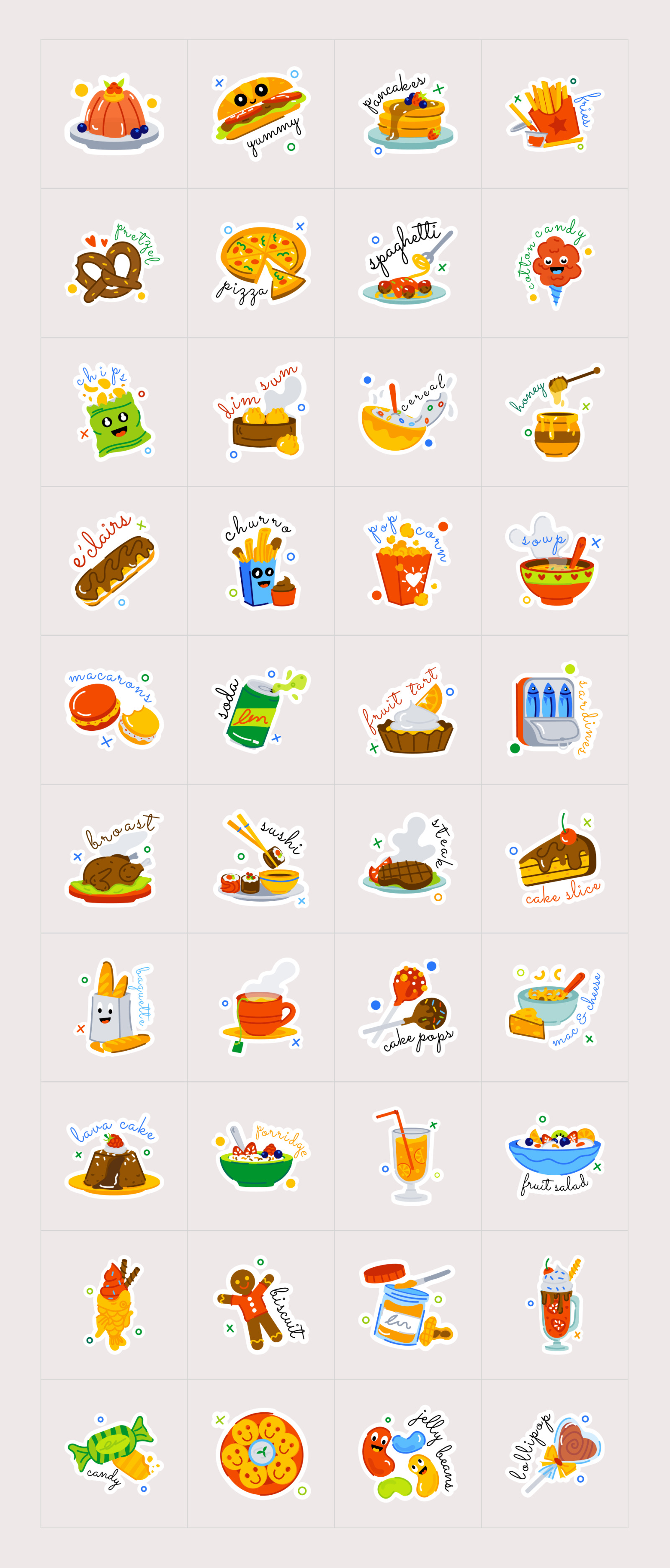 Animated Food Stickers