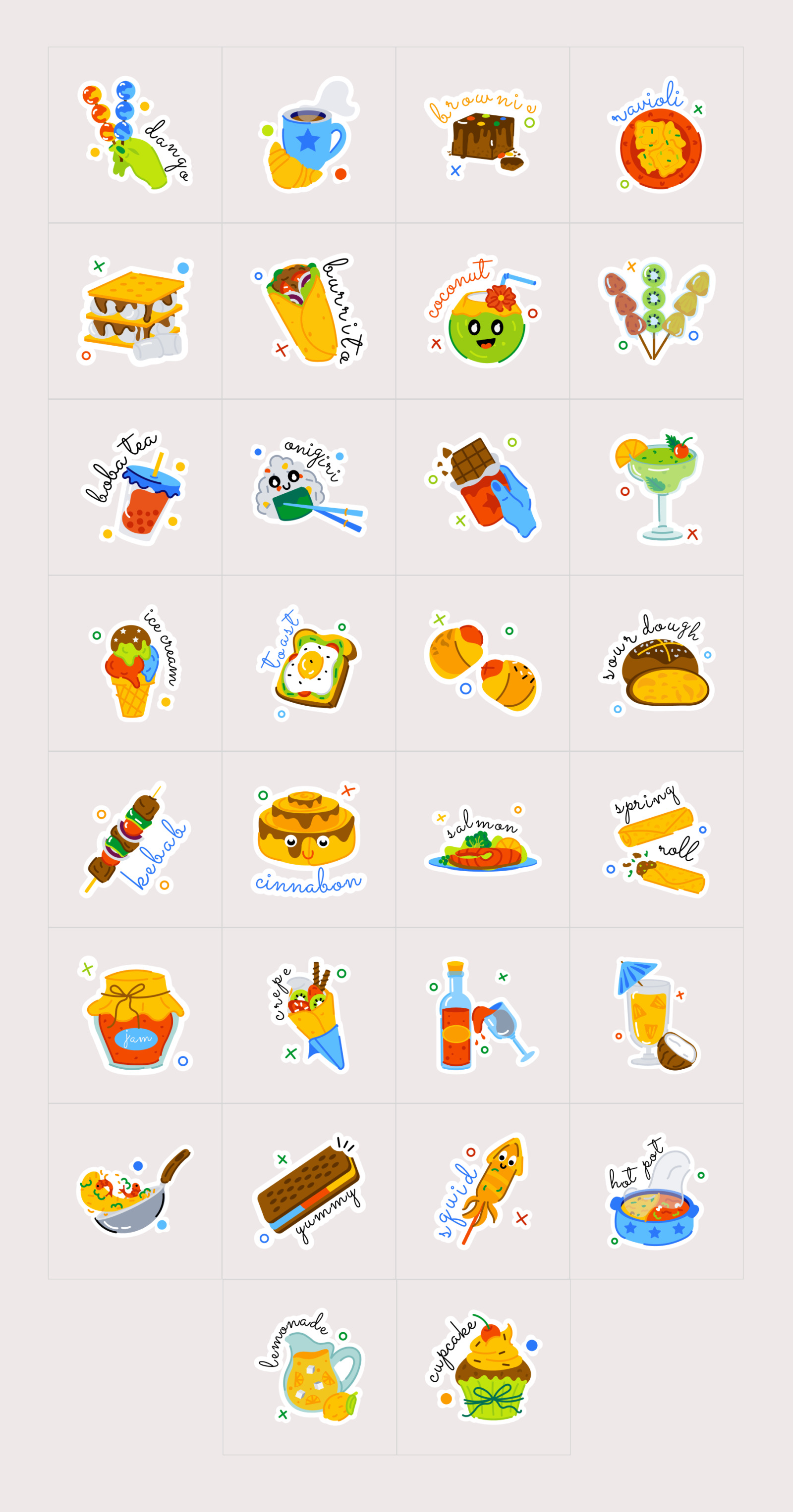 Animated Food Stickers